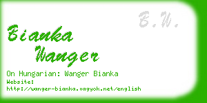 bianka wanger business card